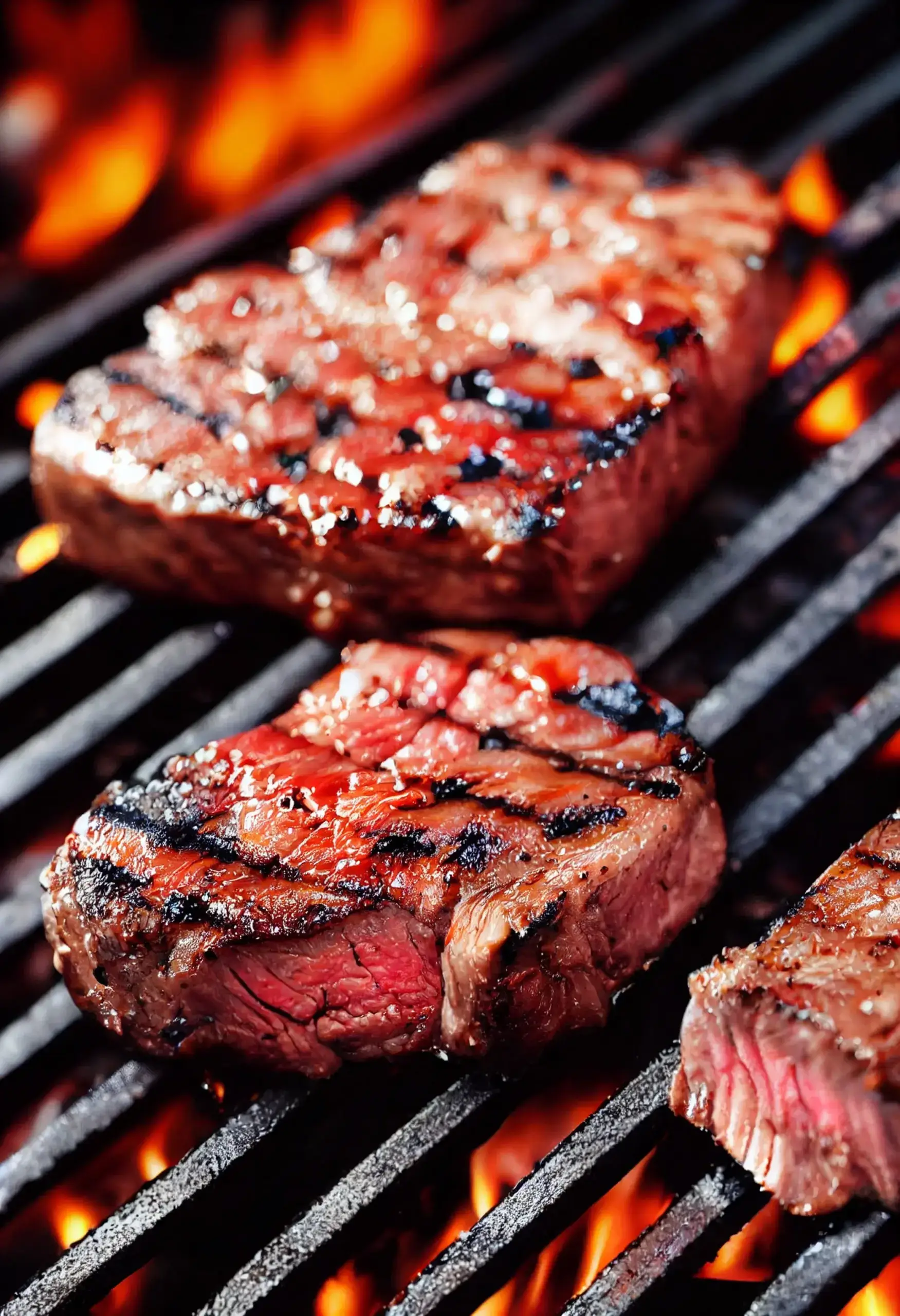 Gegrillte rote Steaks